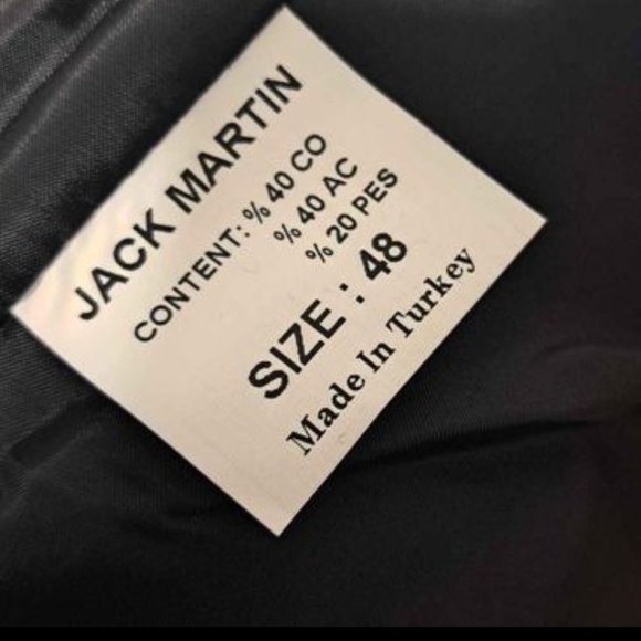 JACK Martin Black Flannel Waist Coat 5 buttons patch pockets - Picture 3 of 6